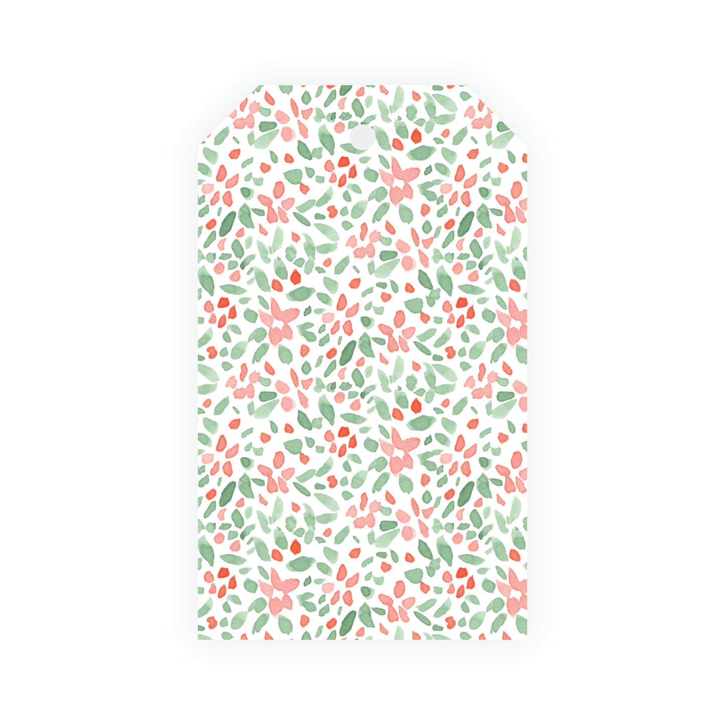 Painterly Festive Pattern Front Gift Tag