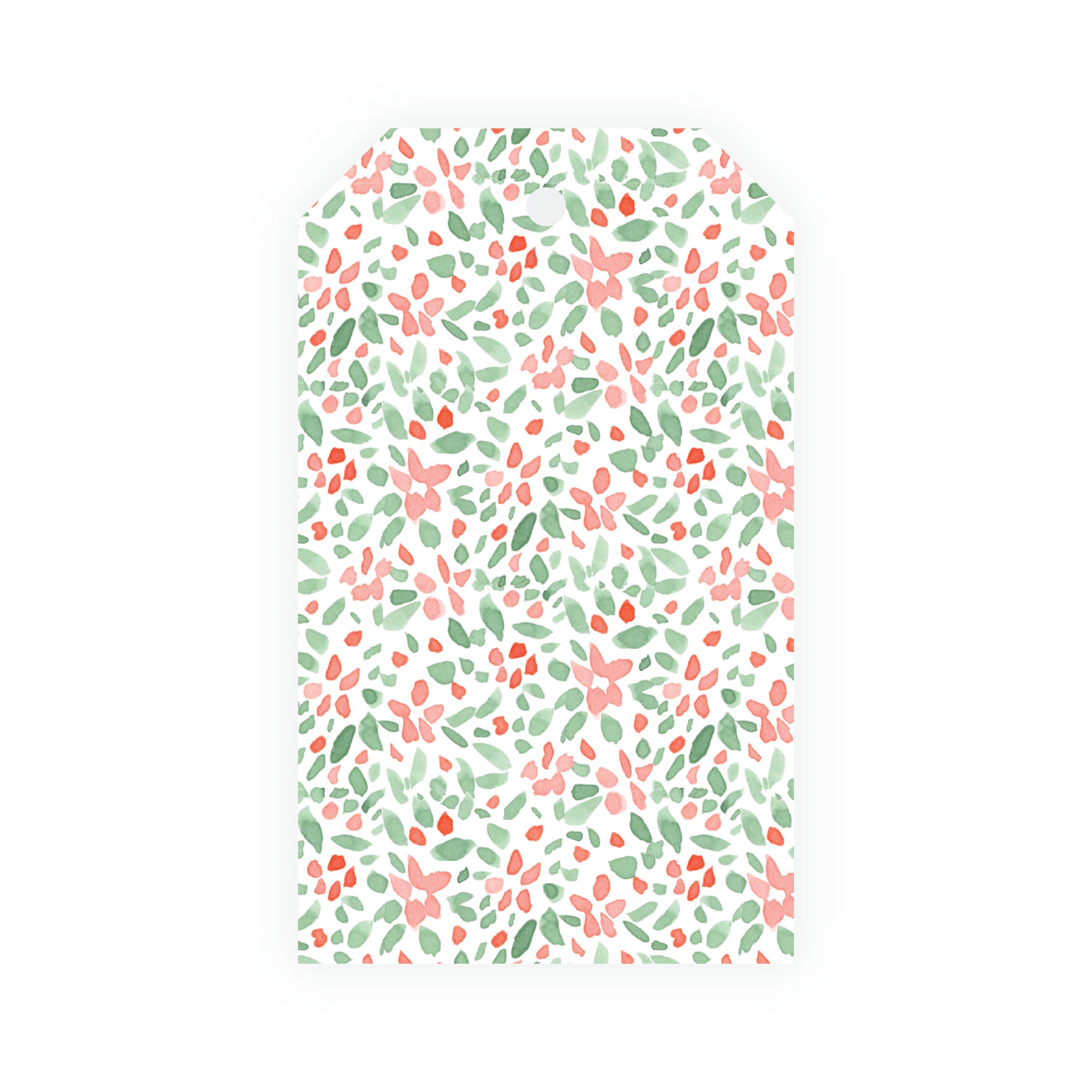 Painterly Festive Pattern Front Gift Tag