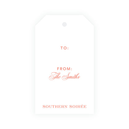 Painterly Festive Pattern Front Gift Tag