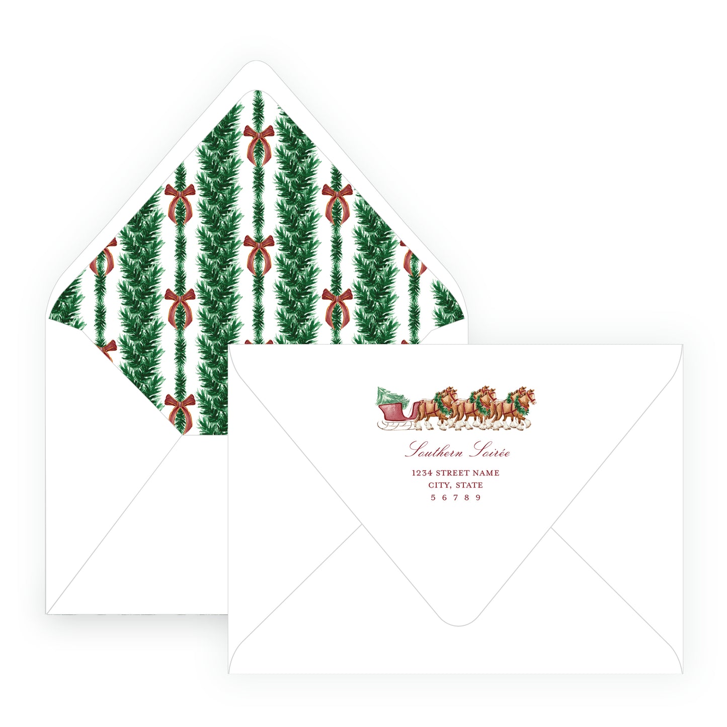 Jingle Bells and Clydesdales Bow Full Frame