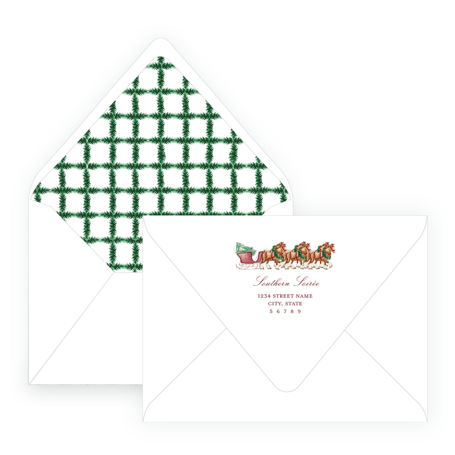 Jingle Bells and Clydesdales Trellis