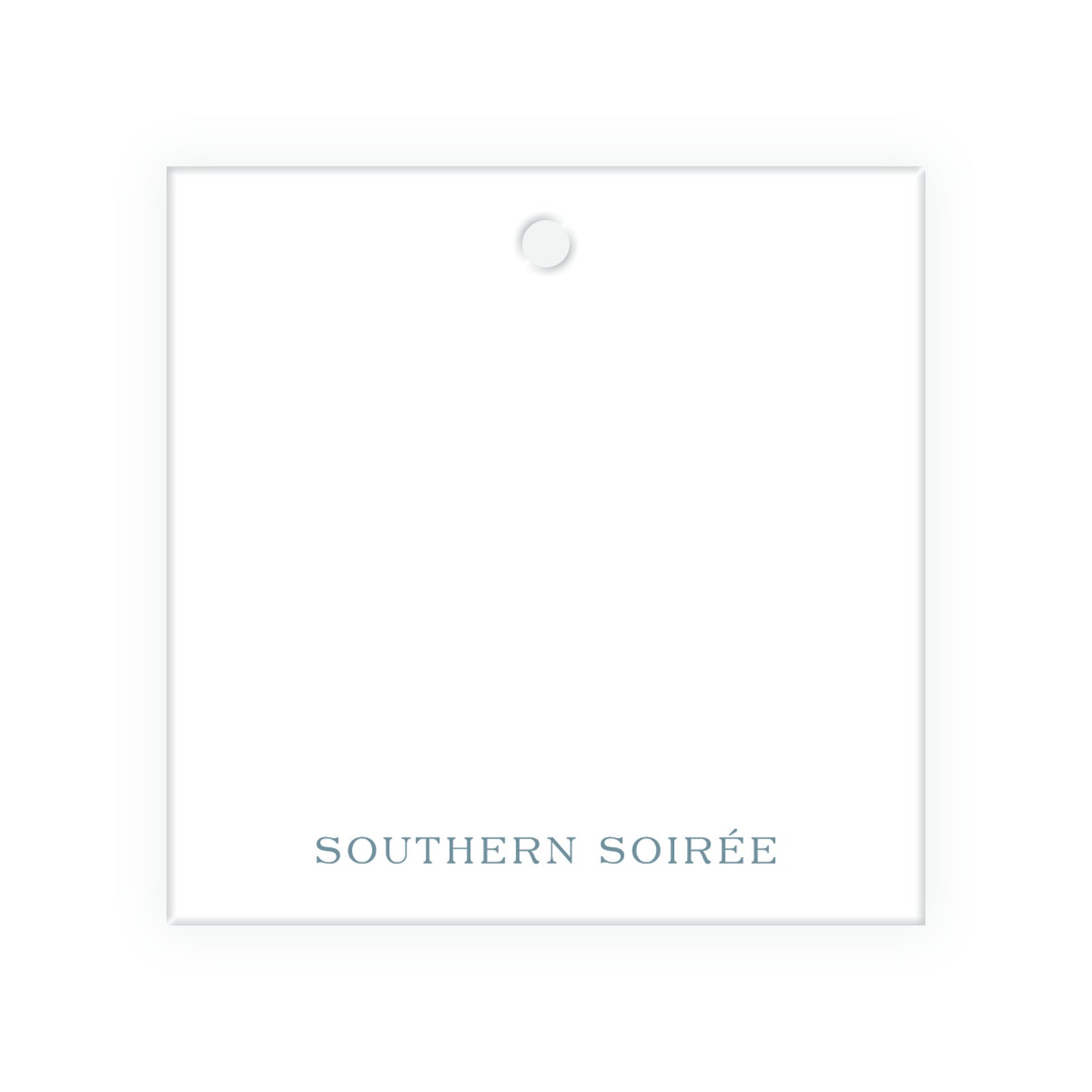 Coastal Christmas Crest Square Gift Tag
