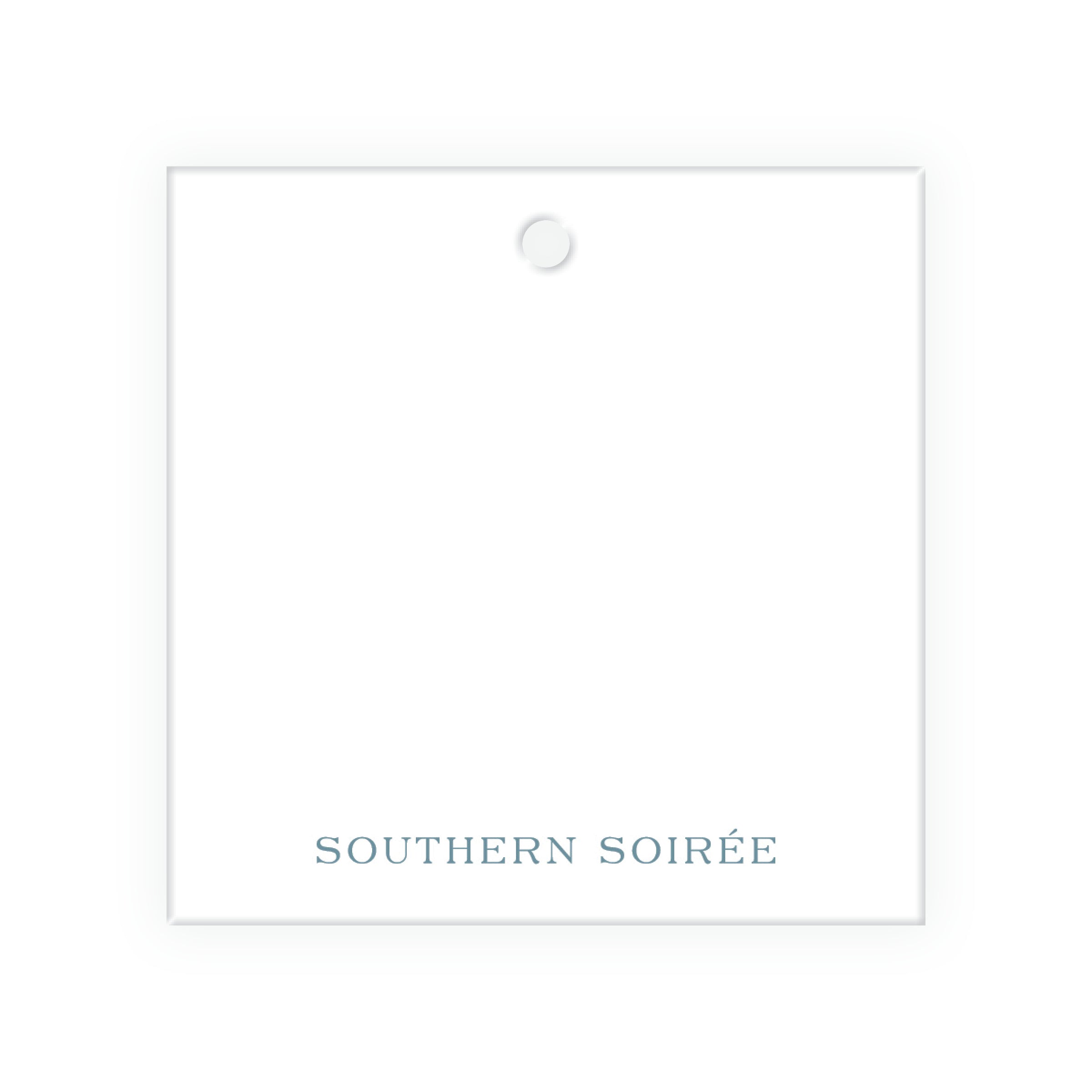 Coastal Christmas Crest Square Gift Tag