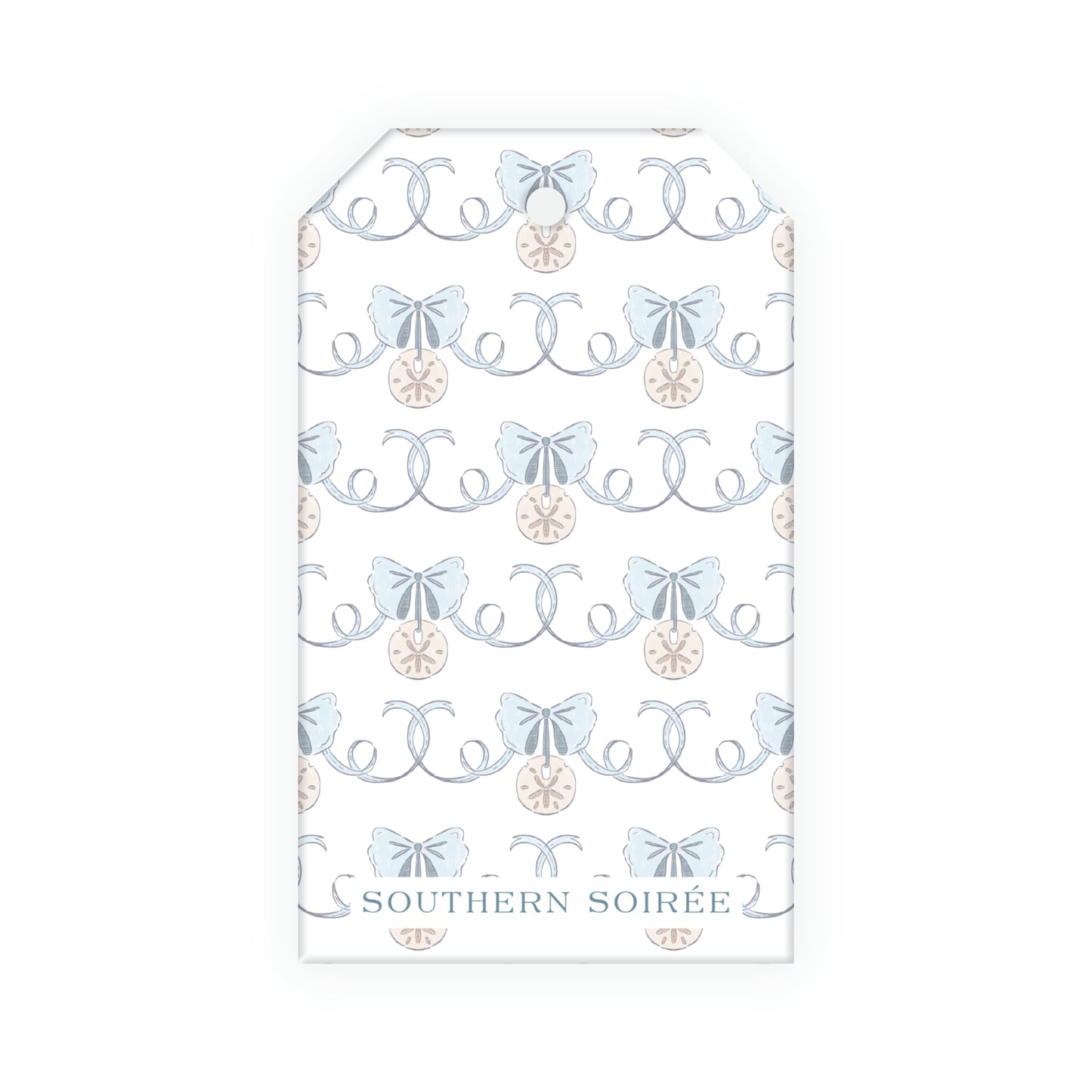 Coastal Christmas Crest Gift Tag