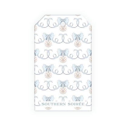 Coastal Christmas Crest Gift Tag