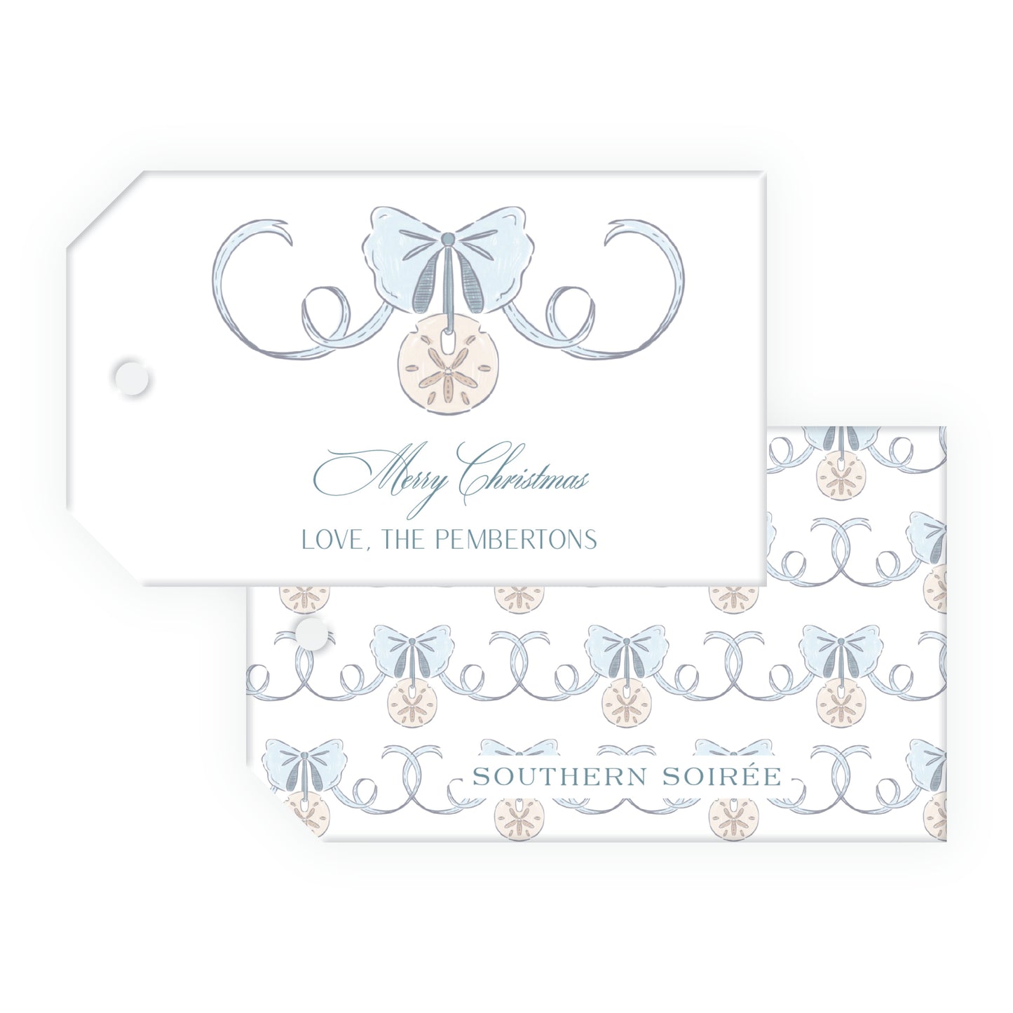 Coastal Christmas Gift Tag