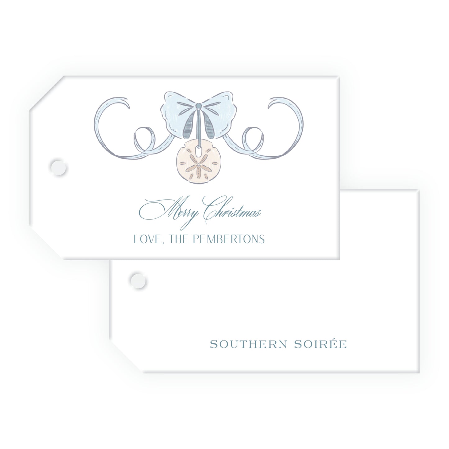 Coastal Christmas Gift Tag