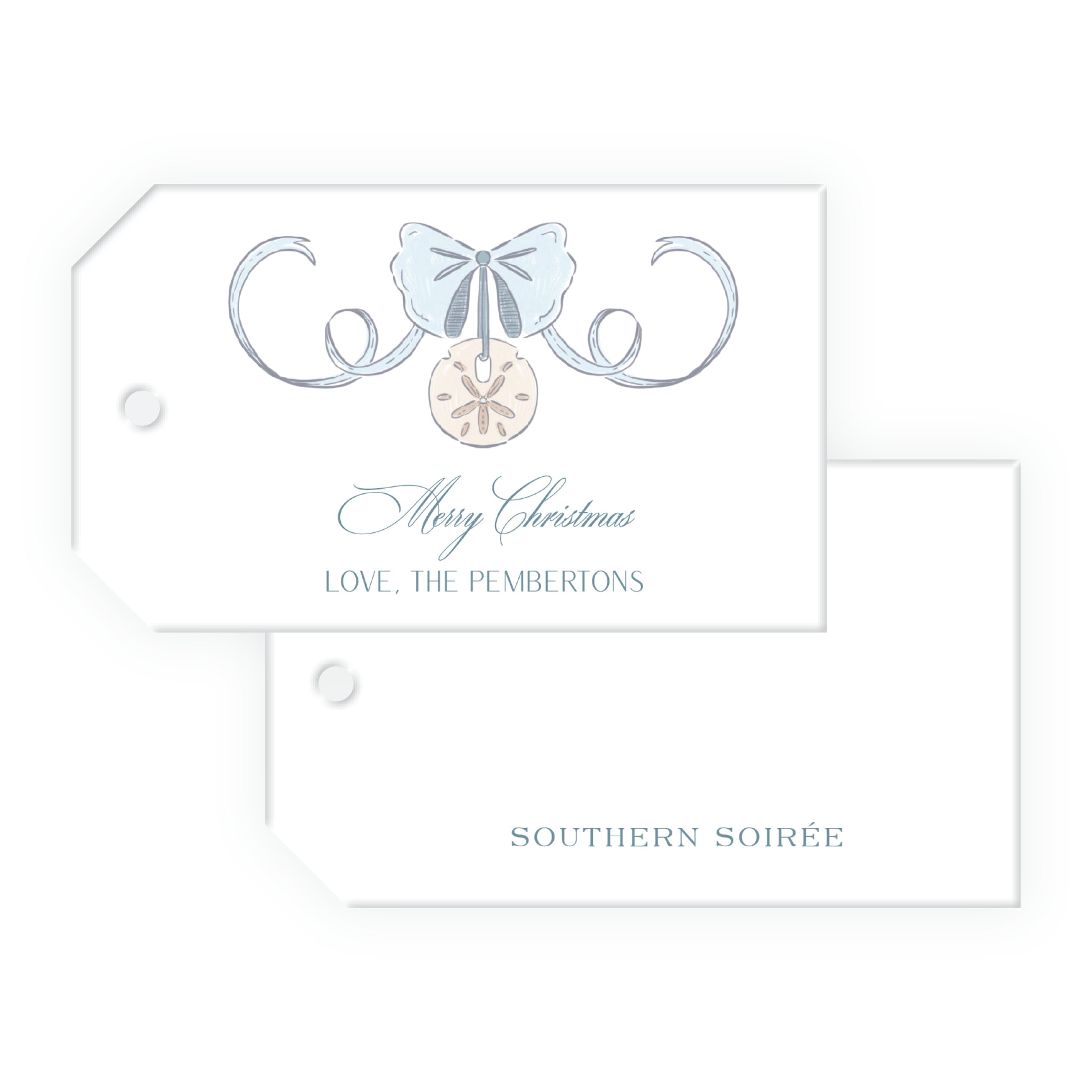 Coastal Christmas Gift Tag