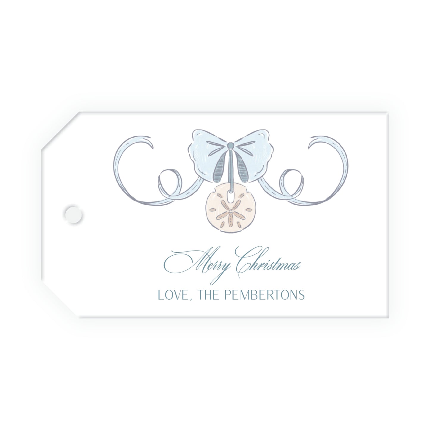 Coastal Christmas Gift Tag