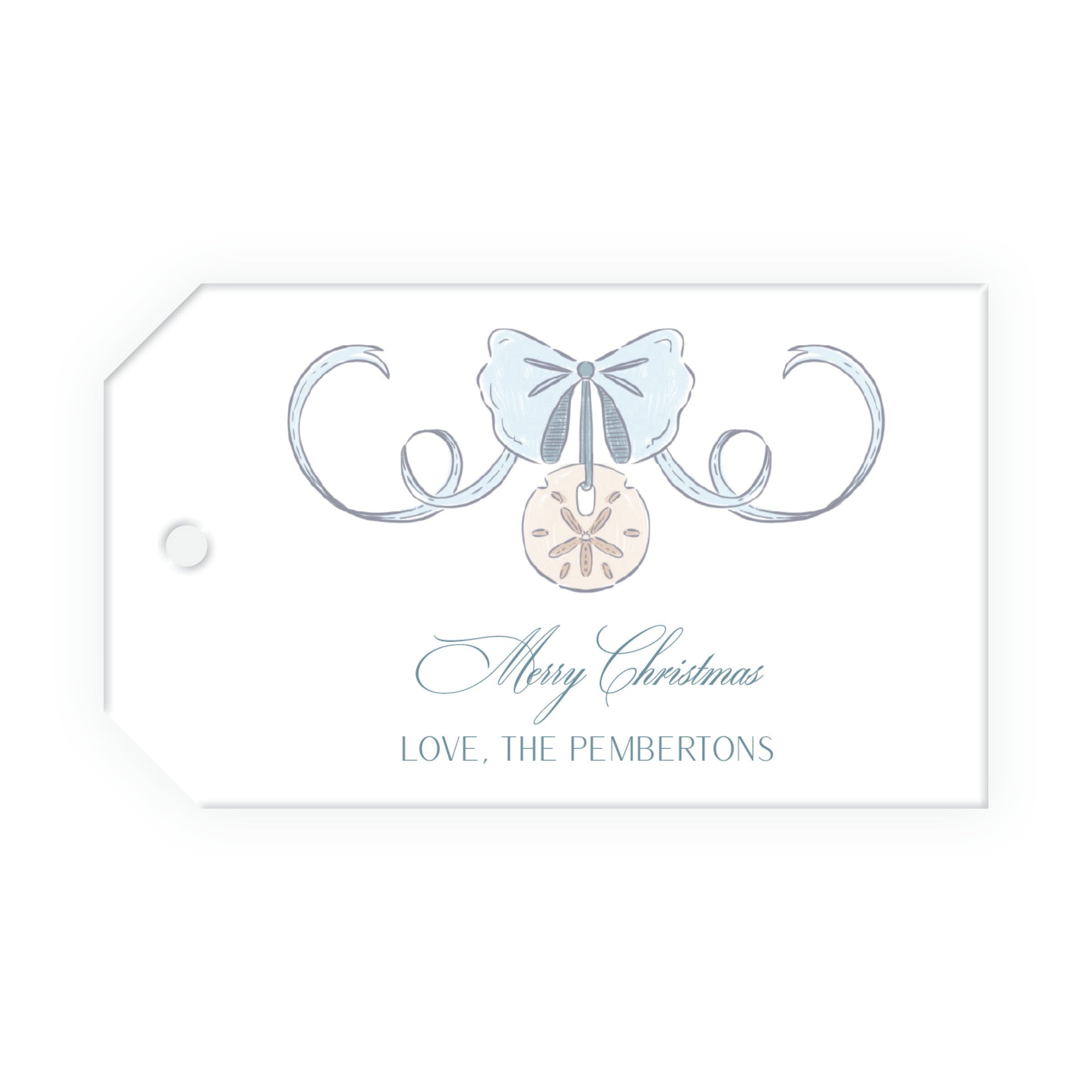 Coastal Christmas Gift Tag