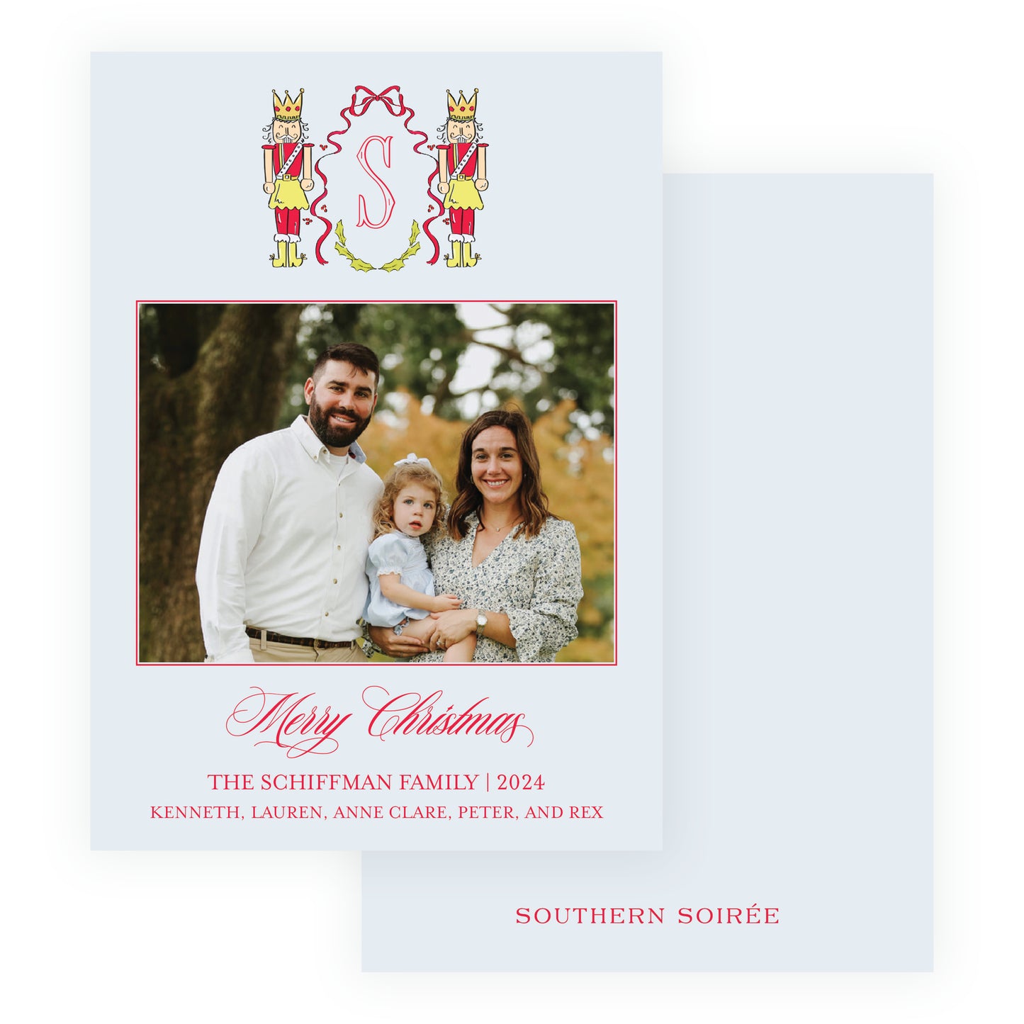 Holly Nutcracker Crest Blue