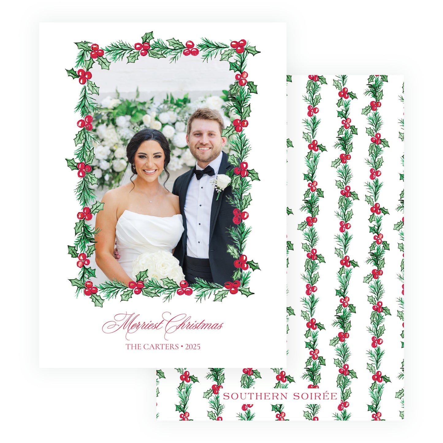 Plaid and Holly Frame