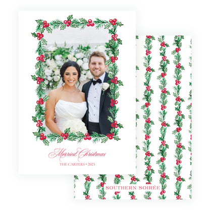 Plaid and Holly Frame