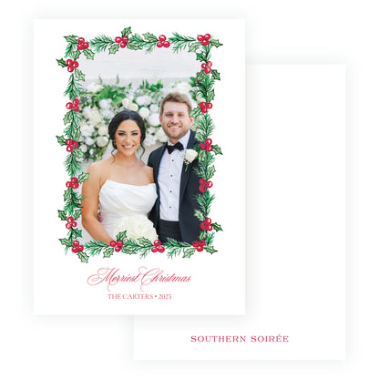 Plaid and Holly Frame