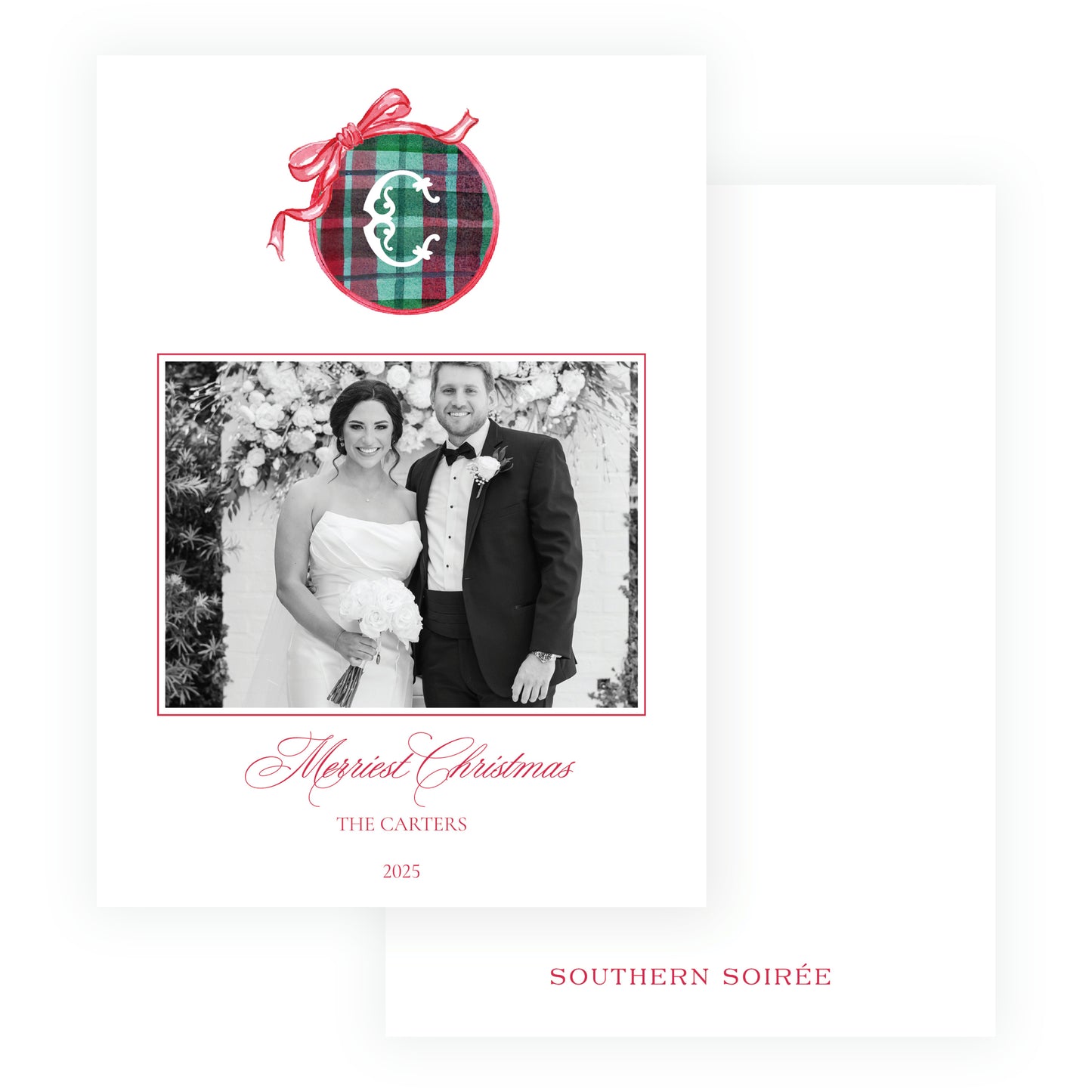 Plaid and Holly Button