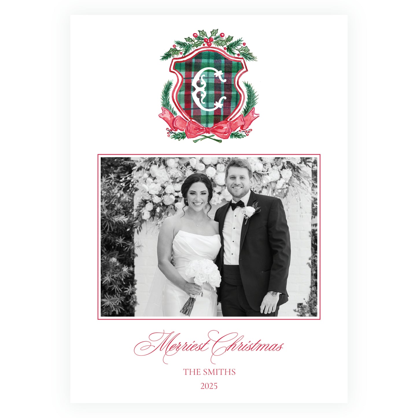 Plaid and Holly Crest