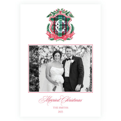 Plaid and Holly Crest