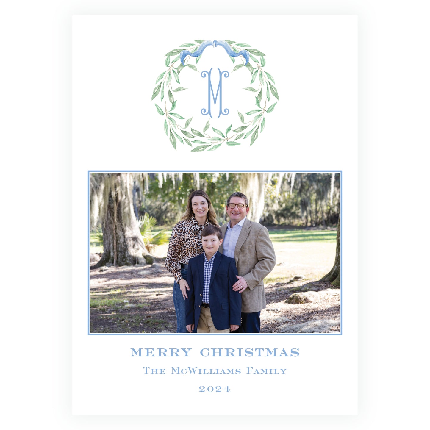 Olive Branches Blue Wreath