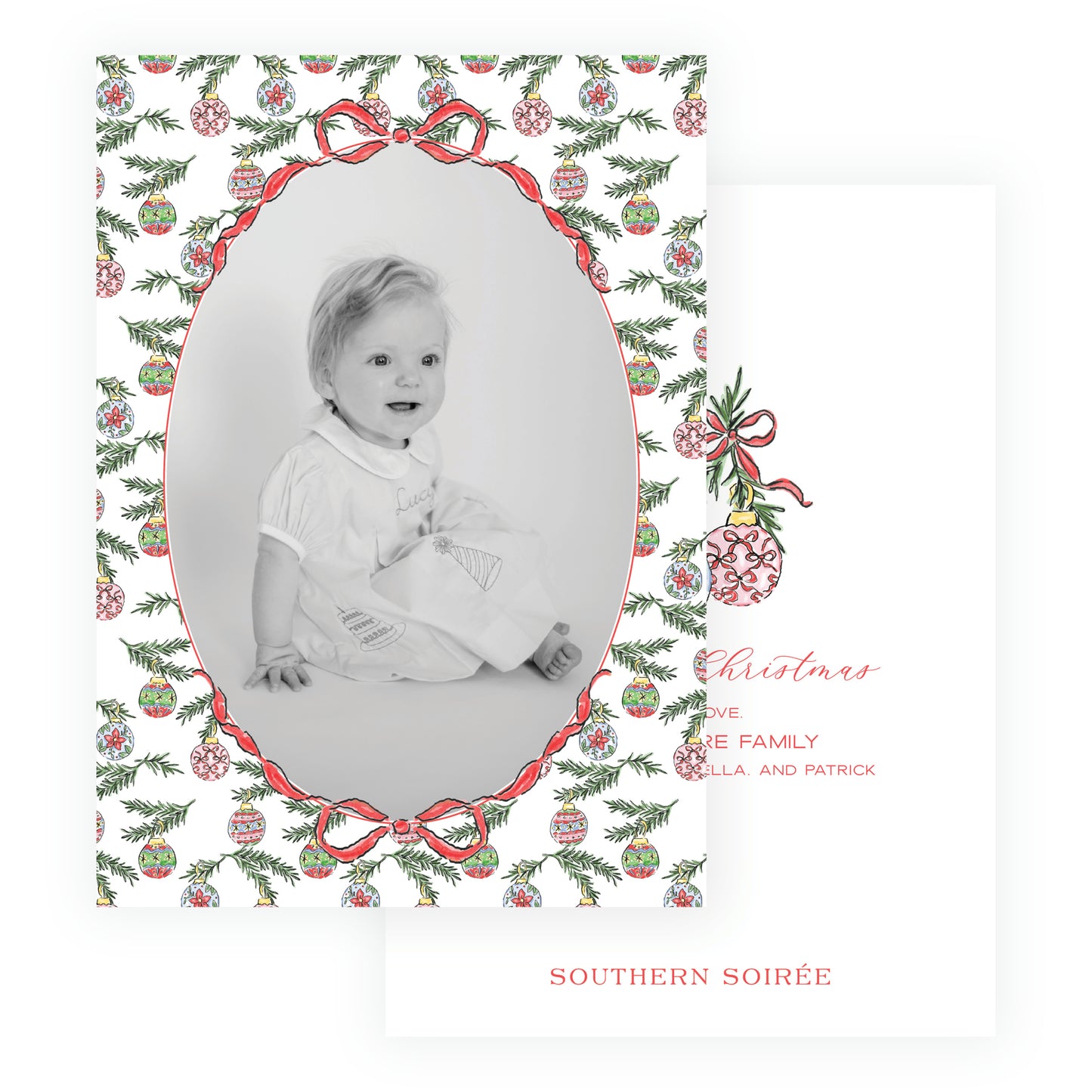 Baubles and Swag Oval Frame