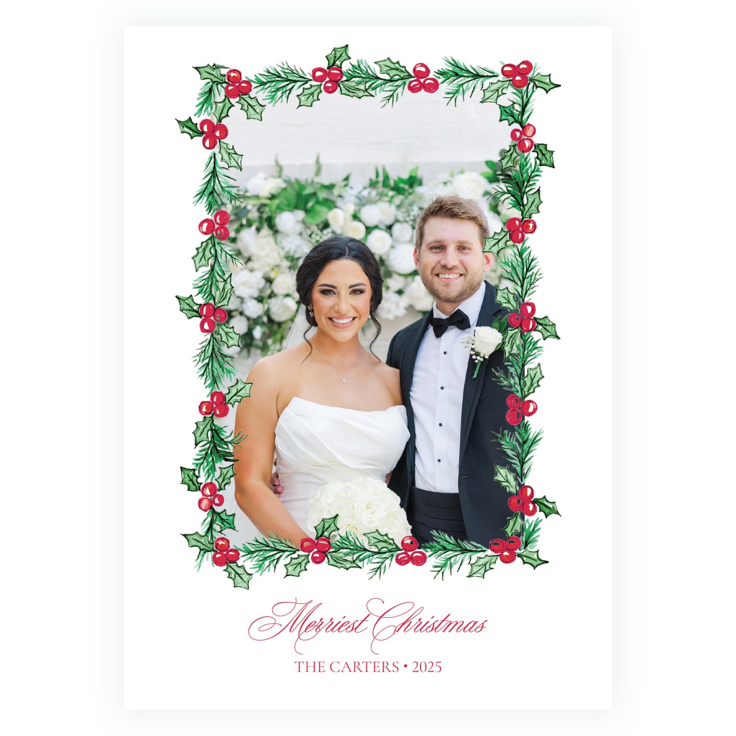 Plaid and Holly Frame