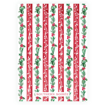 Plaid and Holly Button