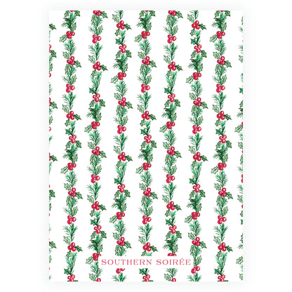 Plaid and Holly Button