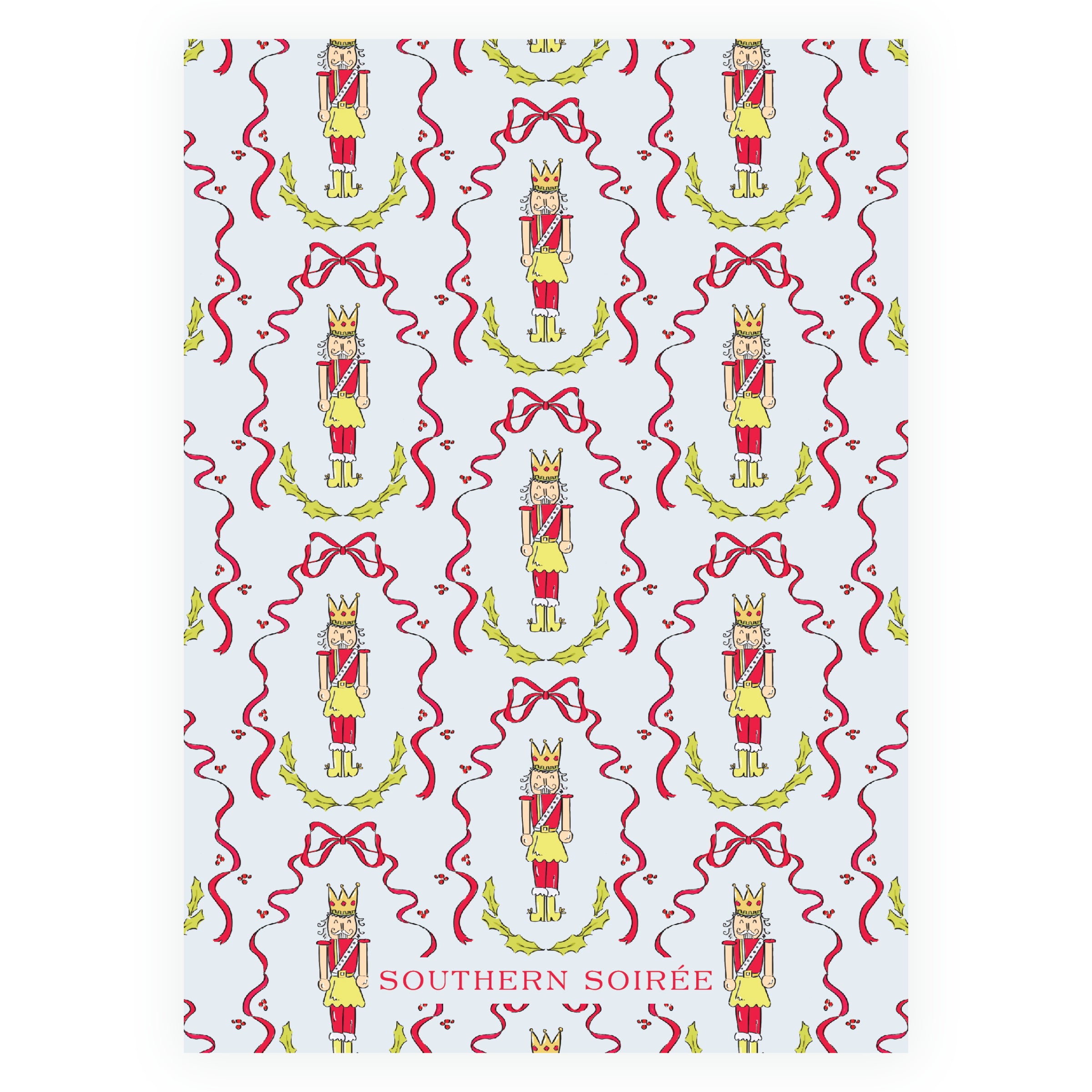 Holly Nutcracker Crest Blue