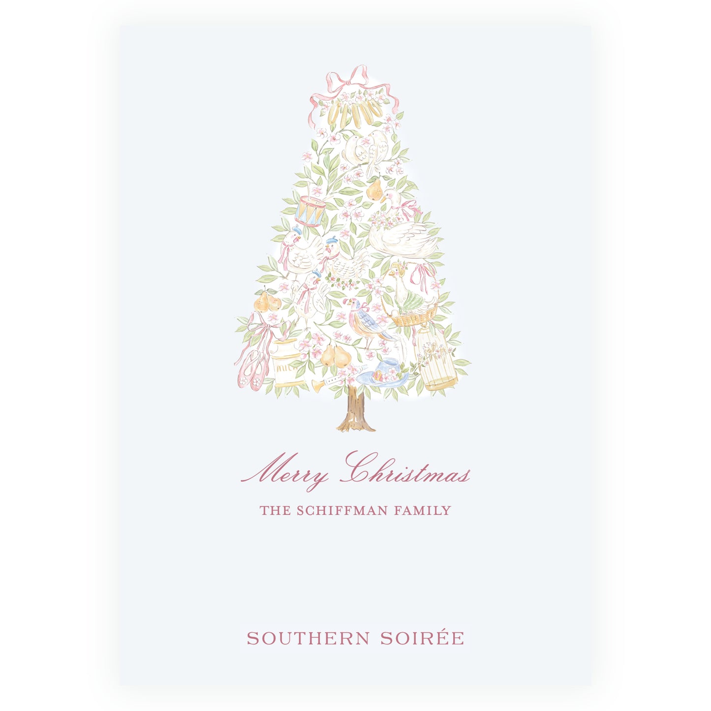 Pastel Blue 12 Days of Christmas Frame