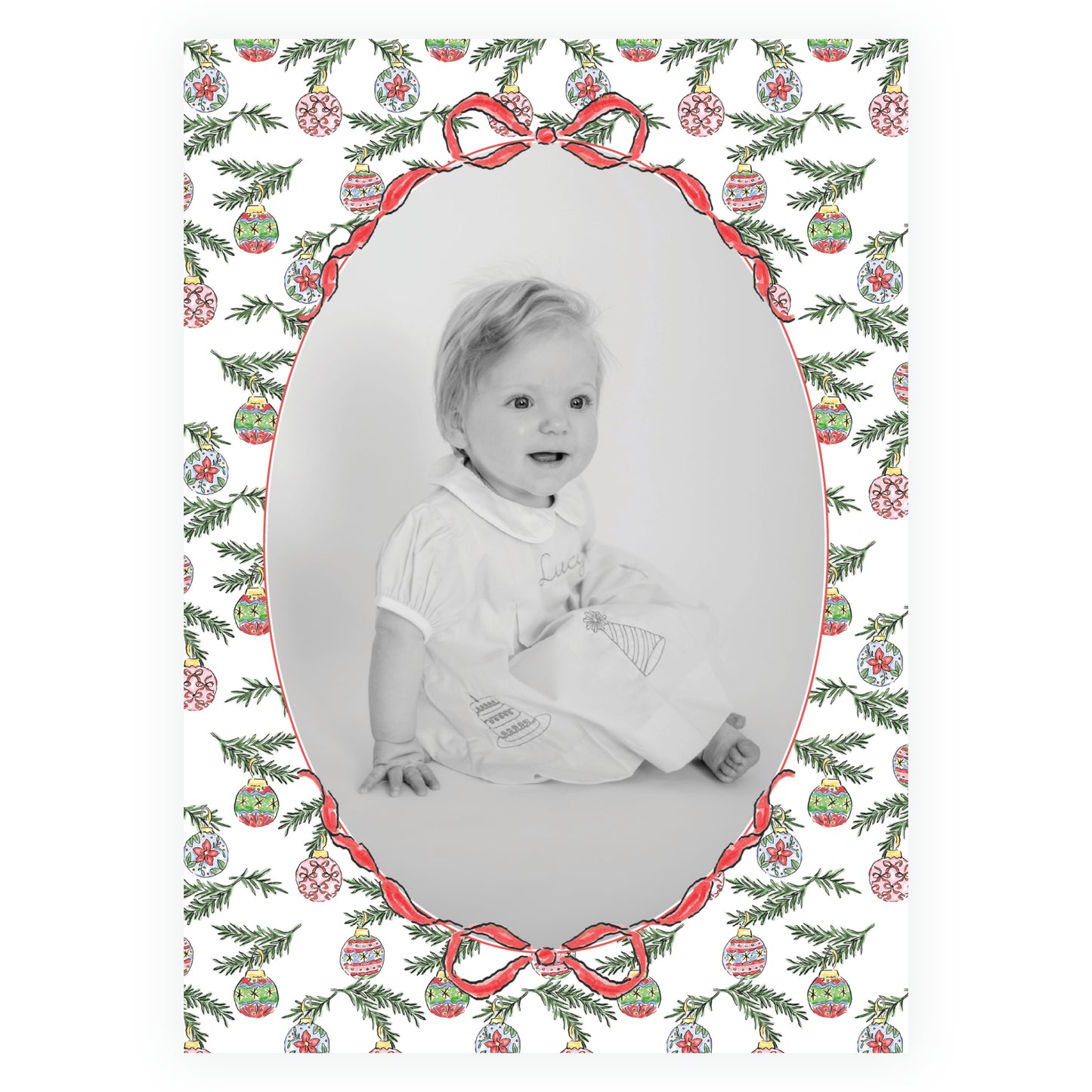 Baubles and Swag Oval Frame