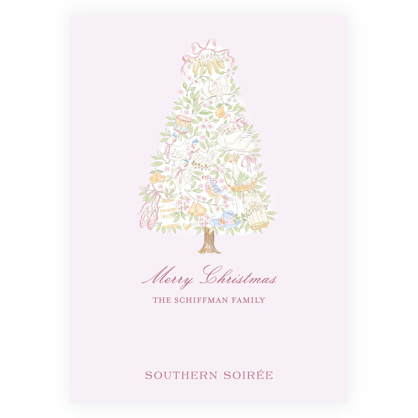 Pastel Pink 12 Days of Christmas Frame