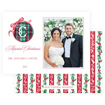 Plaid and Holly Button Landscape