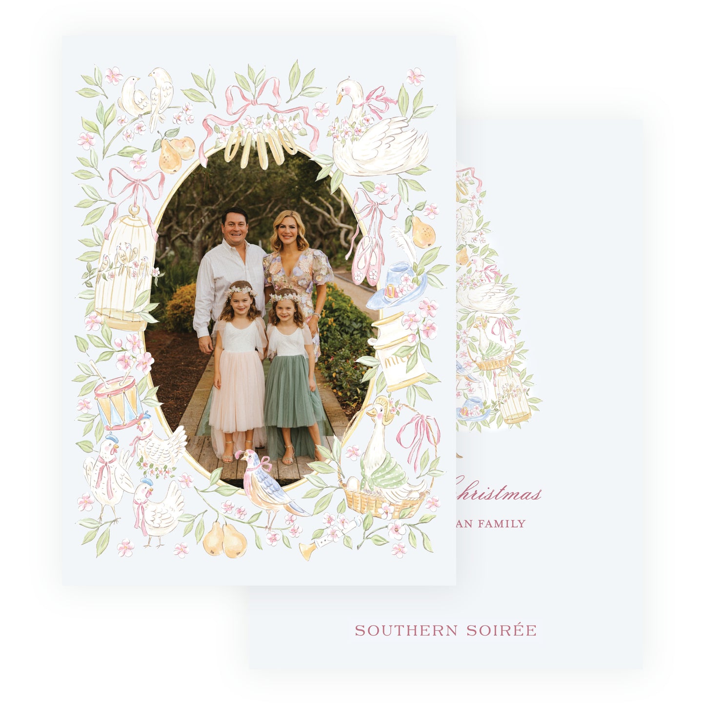 Pastel Blue 12 Days of Christmas Frame