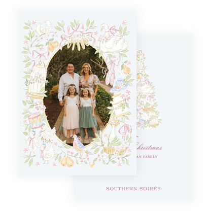 Pastel Blue 12 Days of Christmas Frame