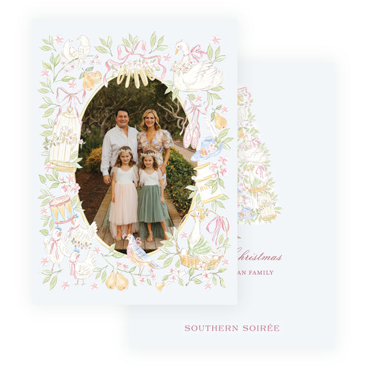 Pastel Blue 12 Days of Christmas Frame