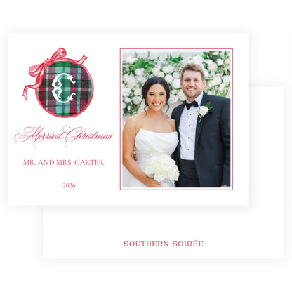 Plaid and Holly Button Landscape