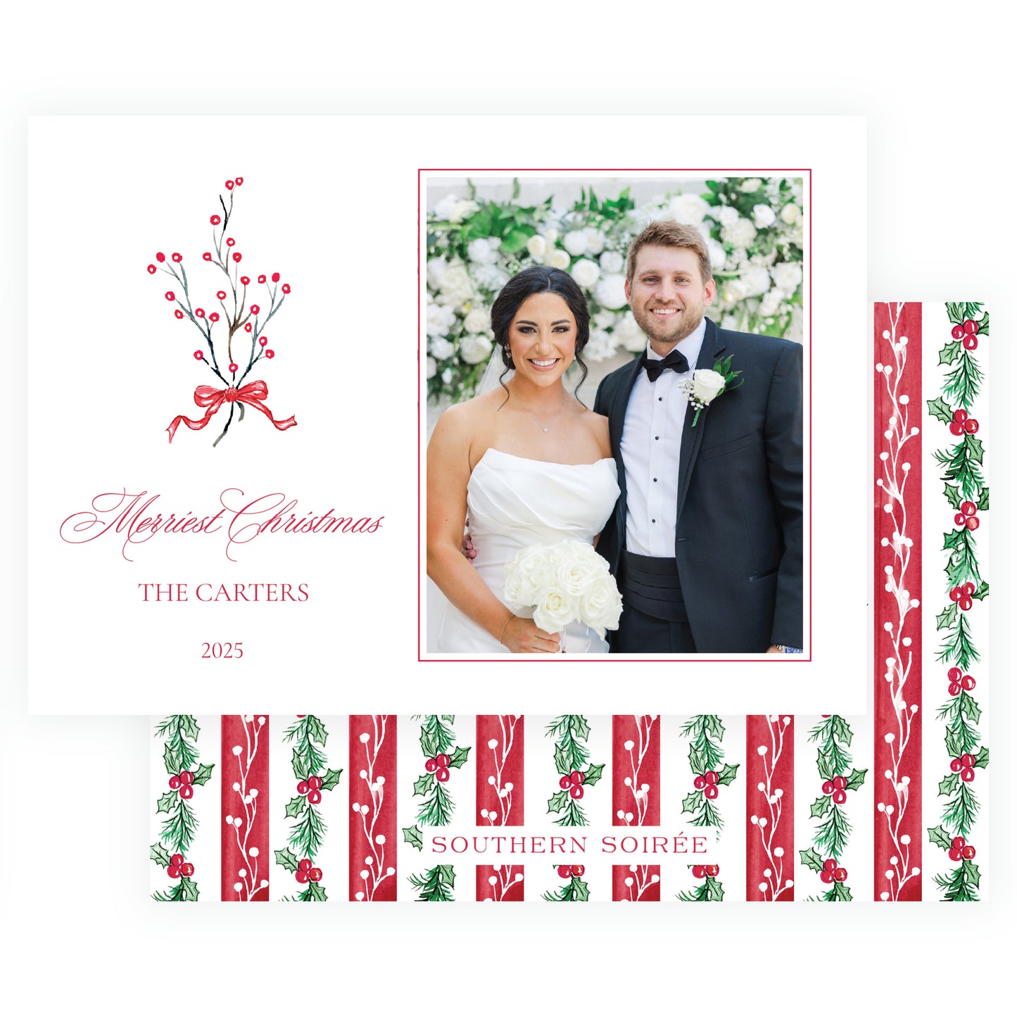 Plaid and Holly Bouquet Landscape