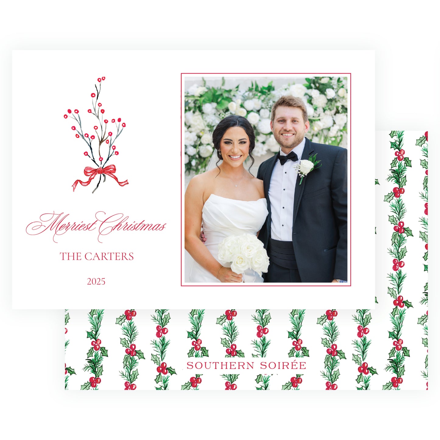 Plaid and Holly Bouquet Landscape