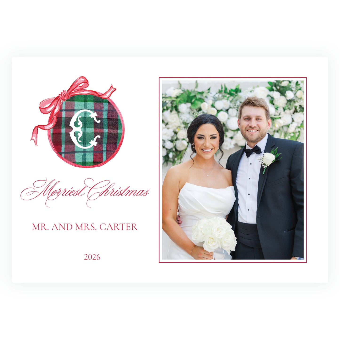 Plaid and Holly Button Landscape