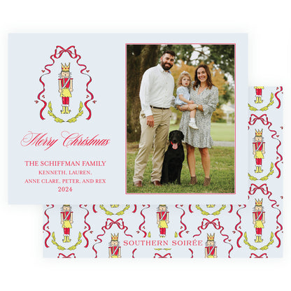 Holly Nutcracker Blue Landscape