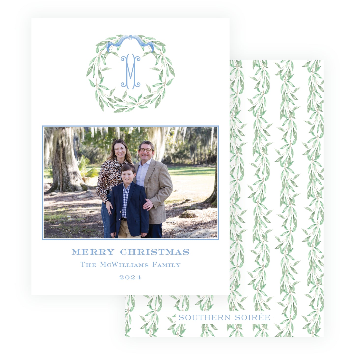 Olive Branches Blue Wreath