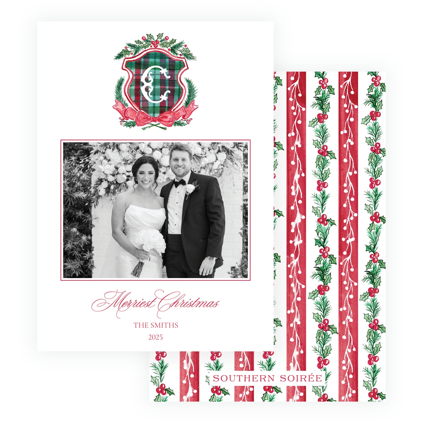 Plaid and Holly Crest