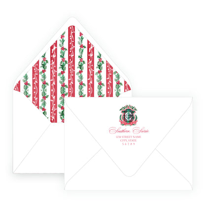 Plaid and Holly Crest