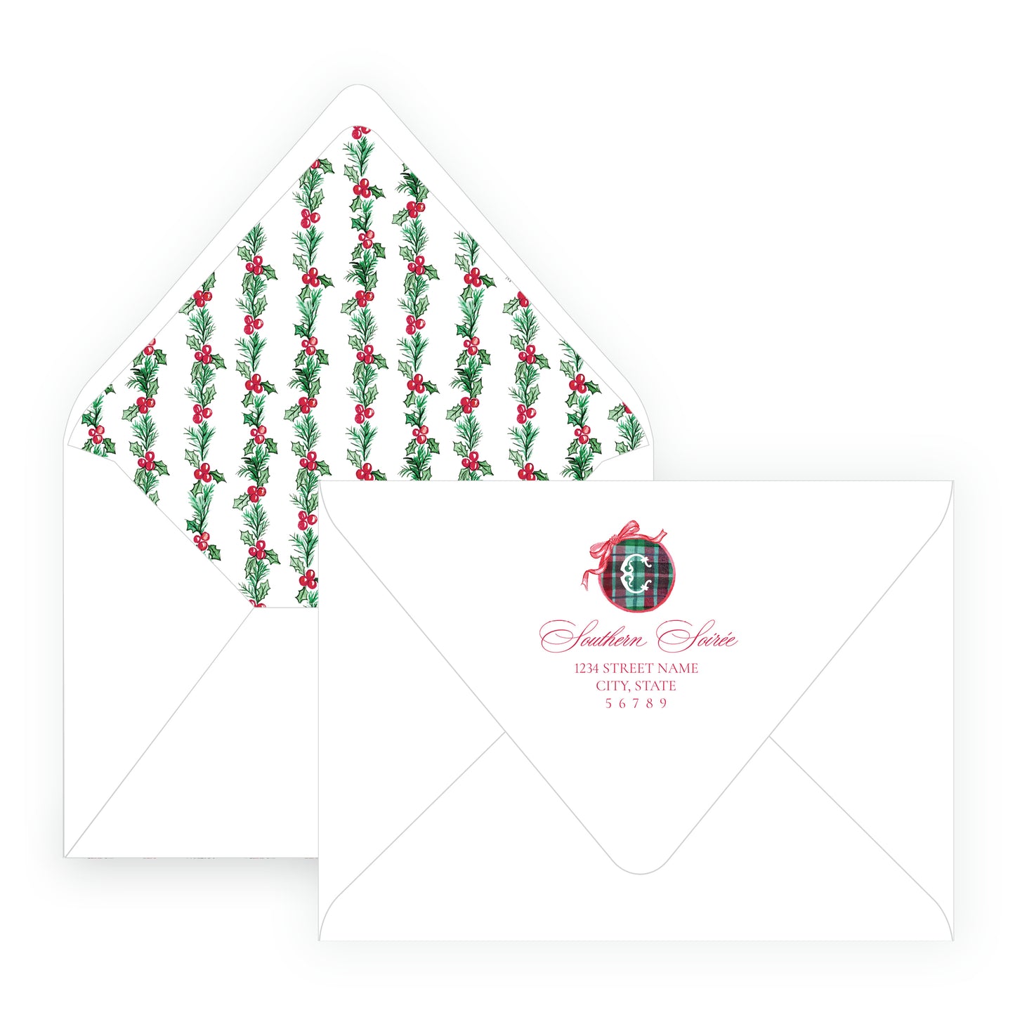 Plaid and Holly Frame Landscape