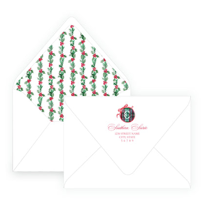 Plaid and Holly Crest