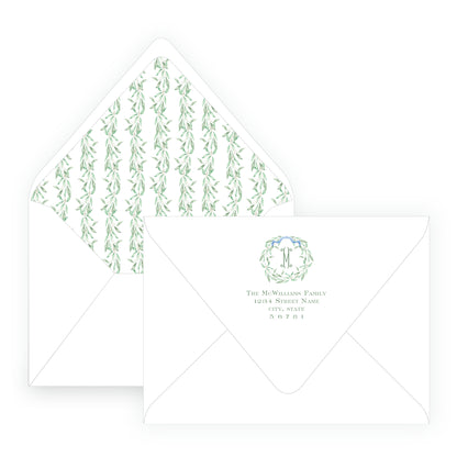 Olive Branches Blue Wreath Landscape