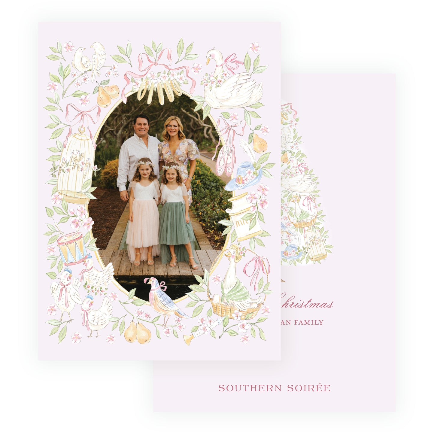 Pastel Pink 12 Days of Christmas Frame