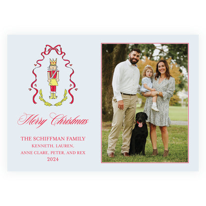 Holly Nutcracker Blue Landscape