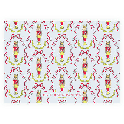 Holly Nutcracker Blue Landscape