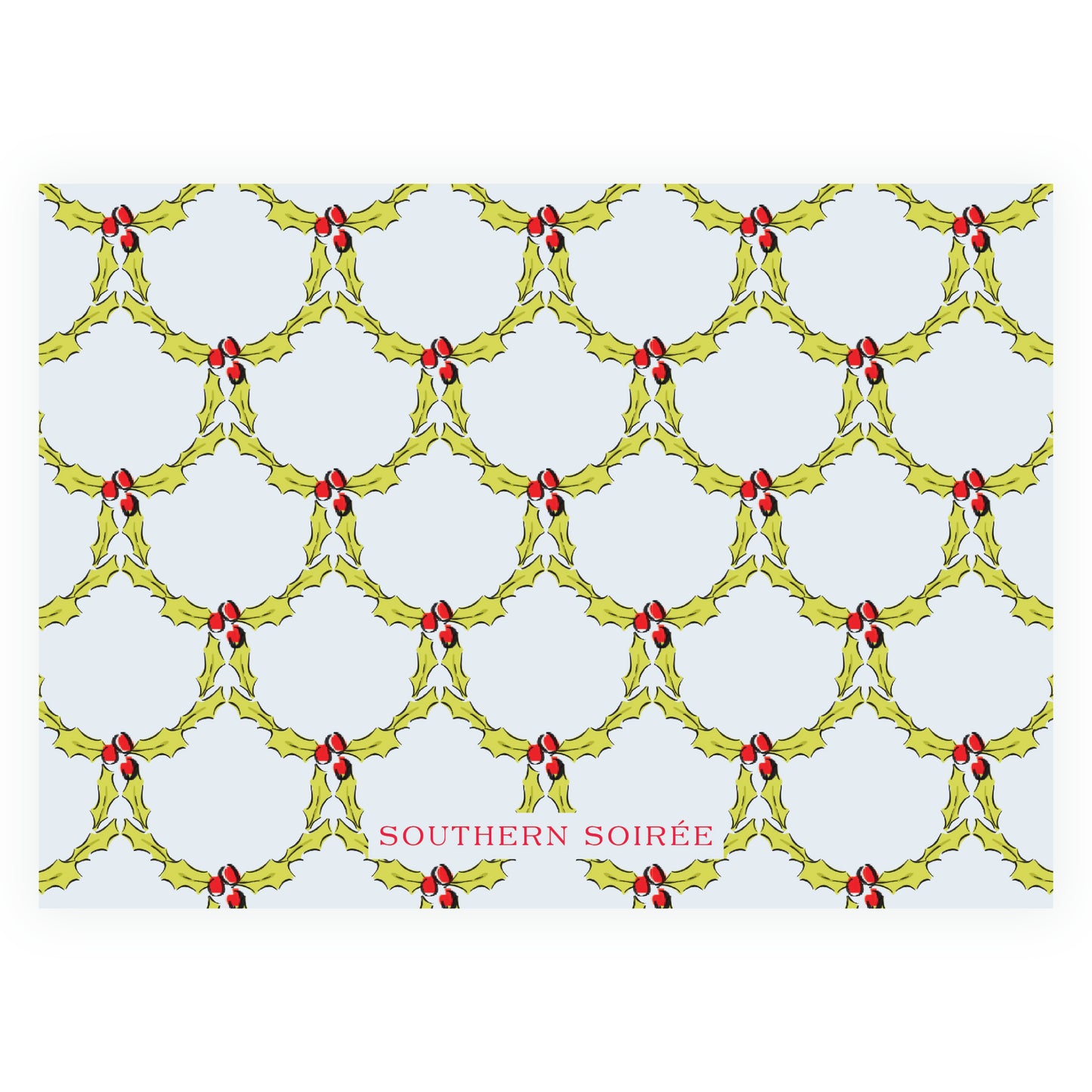 Holly Nutcracker Blue Landscape