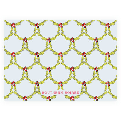 Holly Nutcracker Blue Landscape